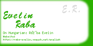 evelin raba business card